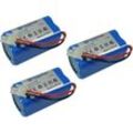 Trade Shop - 3x Trade-Shop Li-Ion Akku 14,8V / 2600mAh kompatibel mit iLife CW-310, CW-320, Eco R3N5, X3, Dibea D960, GT200, GT9, V750, V780s, Zaco