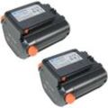 Trade Shop - 2x Trade-Shop Li-Ion Akku 18V / 2000mAh für Gardena 881, 9824, 9839, 5039-20, 8866-20, 8877-20, 8881-20, 9335-20, 9837-20, 9823-20,