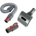 Trade-Shop 3in1 Set: Tierhaar-Bürste + Saugschlauch + Anschluss-Adapter kompatibel mit Dyson DC21 DC22 DC23 DC23 T2 DC24 DC25 DC26 DC27 DC28C DC29