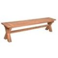 Garden Pleasure Gartenbank Kisar 940282 braun Holz 200,0 cm