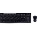 Logitech Wireless Combo Tastatur und Maus Kabellos QWERTZ Schwarz MK270 2 Stück