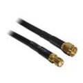 DeLOCK SMA-Stecker/SMA-Buchse Antennenkabel CFD/RF200 low loss 5,0 m schwarz, 1 St.