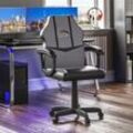 Comet Gaming Chair Office Faux Leather Computer Desk Recliner Swivel Seat, Grey & Black