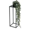 Blumenhocker Metall Schwarz Eckig 50 cm Blumenständer Beistelltisch 96315 s Blumensäule Modern Pflanzenständer Pflanzenhocker - Dandibo