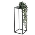 Blumenhocker Metall Schwarz Eckig 60 cm Blumenständer Beistelltisch 96315 m Blumensäule Modern Pflanzenständer Pflanzenhocker - Dandibo