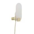 Bloomingville Wandlampe mit Kabel, L12 x B15 x H28cm, gold