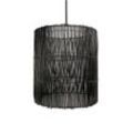 HSM Collection Pendelleuchte Rattan, ø50x56 cm, black wash