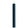 Deluxe Homeart LED 2er Set Stabkerze Real Flame, 24 cm, Ø 2,2 cm, 2er Set, petroleum