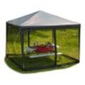 Relaxdays - Moskitonetz für 3 x 3 m Pavillon, 2 Seitenteile, mit Reißverschluss, Klettband, 12 m xl Mückennetz, schwarz