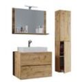 VCM my bath Badmöbel-Set Lendas L 915206 honig-eiche 94,0 x 46,0 x 150,0 cm