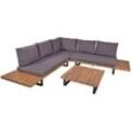 Garden Pleasure Loungegruppe Acapulco anthrazit, schwarz Holz, Metall, 13-teilig