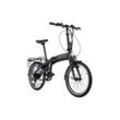 Alu E-Faltrad 20'' Cologne E-Bike schwarz 250 Watt Li-Ion 36V/10 Ah 6-Gang