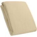 Kinzler Spannbetttuch Mikrofaser Fleece, beige ca. 160 x 200 cm