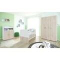 nonjoo. Babyzimmer Hanna Set 7: best. aus Babybett, Kommode, Wickelaufsatz, Wandboard und Kleiderschrank 3-trg.