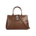 Cluty Handtasche Damen Leder, cognac