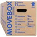 20 Umzugskartons Movebox Smart & Safe 2-wellig 25 kg belastbar Beschriftungsfeld Griffverstärkung