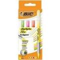 BIC Flex Textmarker Gelb, Grün, Orange, Pink Fein Keilspitze 1 mm, 4,3 mm 4 Stück