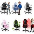 huzaro Ranger 6.0 Kinderstuhl Gaming Stuhl Bürostuhl Schreibtischstuhl Verstellbare Armlehnen Ergonomisches Design Nackenkissen Lendenkissen Blau