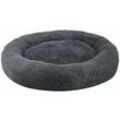 Haustierbett Monty xxl 100 cm Dunkelgrau – Hundebett rund für Hunde & Katzen – Katzenbett flauschig & waschbar – Hundekissen in Donut Form - Juskys