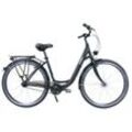 HAWK City Wave Easy Black Damen 26 Zoll , Leichtes Fahrrad 7 Gang Shimano Nabenschaltung, Felgenbremse & Nabendynamo