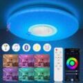 Led Deckenleuchte 36W Farbwechsel Wohnzimmer Dimmbar Deckenlampe Bluetooth Musik - Tolletour