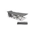 Feldbett Klappbar, Campingbett Faltbar xl Campingliege leicht mit Seitentasche für Reisen, Indoor, Outdoor, Strand und Garten - Alpha Camp