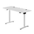 Juskys Höhenverstellbarer Schreibtisch Office Stand 120x60cm - elektrisch, Memory-Funktion - Weiß