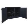 1er-Fahrradgarage MCW-H60, Fahrradbox Geräteschuppen Gerätehaus, MVG abschließbar 152x184x98cm ~ anthrazit