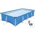 Bestway Frame Pool STEEL PRO eckig mit Filterpumpe 400 x 211 x 81 cm