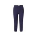 3/4-Leggings mit Spitzenborte - Dunkelblau - Gr.: S