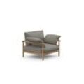 Dedon TIBBO Lounge Sessel XL Teak Linen Warm Gray