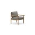 Dedon TIBBO Lounge Sessel Teak Linen Warm Gray