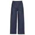 Weite High-Waist-Jeans mit Bundfalten, blue Denim, Gr.54