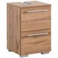 MÖBELPARTNER Waschbeckenunterschrank Carlos 148584 eiche landhaus 40,2 x 35,0 x 59,1 cm