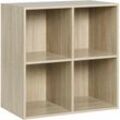 Bücherregal Bücherschrank aus mdf Eiche 60x30x60cm - Woltu