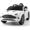 Costway - 12V Aston Martin dbx Kinderauto mit 2,4G-Fernbedienung, Elektroauto 1,4-2,5 km/h mit Scheinwerfer, Musik und Hupen, für Kinder ab 3 Jahre