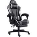 Trisens - Gaming Chair im Racing-Design mit flexiblen gepolsterten Armlehnen - ergonomischer pc Gaming Stuhl in Lederoptik - Gaming Schreibtischstuhl