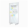 Mobile Trennwand Präsentationsboard Whiteboardoberfläche 3-teilig 180 x 180 cm - Weiß