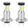 2x H7 LED-Scheinwerferlampen-Set, Fern- und Abblendlicht, 100 w, 30.000 lm, Super 6.000 k, Weiß