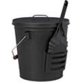 relaxdays Ascheeimer mit Deckel 19,0 l schwarz