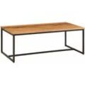 Finebuy - Couchtisch 110x60x40 cm Massivholz Metall Sofatisch Wohnzimmertisch Akazie, Stubentisch Industrial, Holztisch Kaffeetisch Massiv, Tisch