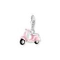 Charm-Anhänger pinker Motorroller Silber