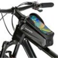 Wasserdichte Fahrrad-Handyhalterungstaschen, Vorderrahmen-Oberrohrtasche mit Touchscreen-Handyhalterung