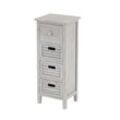 Kommode H18, Schubladenschrank Schrank, 4 Schubladen, 74x30x25cm Shabby-Look Vintage ~ grau