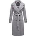 NAVAHOO Damen edler Wintermantel Trenchcoat in Wollmantel-Optik Arnaa