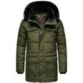 NAVAHOO Herren stylischer Winterjacke Wintermantel mit abnehmbarer Kapuze Luaan