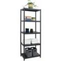 Industrial Design Metallregal 61x41x170 Standregal 5 Ebenen Metall Regal Schwarz