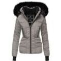 NAVAHOO Damen hochwertige Steppjacke Winterjacke mit edler Kunstfell- Kapuze Adele