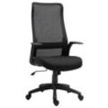 Vinsetto Bürostuhl ergonomisches liniendesign, atmungsaktiv, highend-Gas-lift Schwarz 62 x 62 x 113-122 cm (BxTxH)