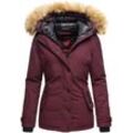 NAVAHOO Damen Warmer Winterjacke Parka mit Kunstfell-Kapuze Laura